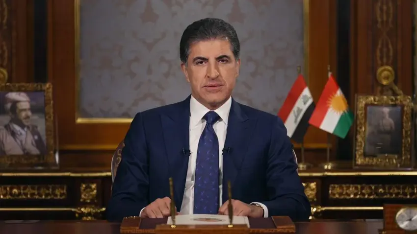 Nêçîrvan Barzanî, pîrozbahî li Mehmûd El-Meshedînî kir