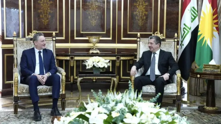 Mesrur Barzani, Italya'nin Erbil Baskonsolosu ile görüstü