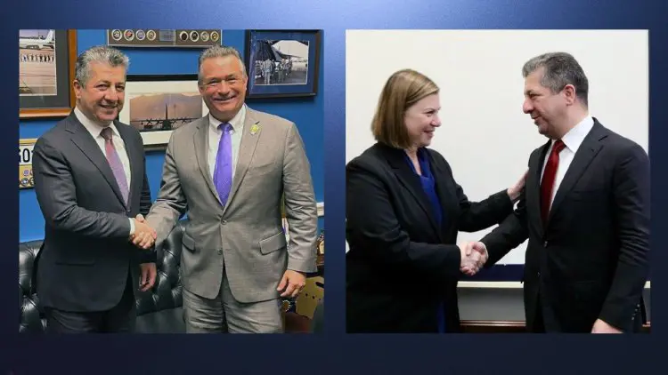 Mesrur Barzani, Don Bacon ve Elissa Slotkin ile görüstü