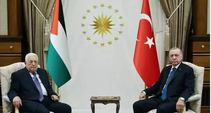 Tayip Erdogan û Mehmûd Abbas li Ankara civiyan