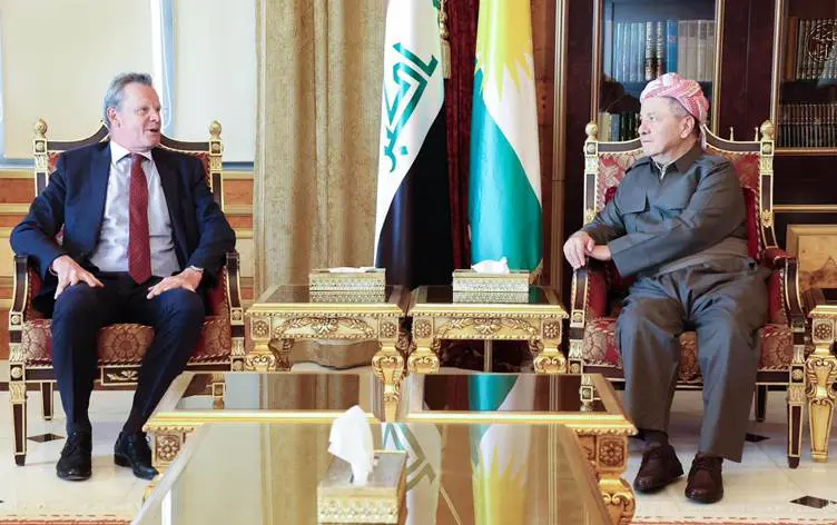 Mesud Barzani, Hollanda ve Almanya Konsoloslari ile görüstü
