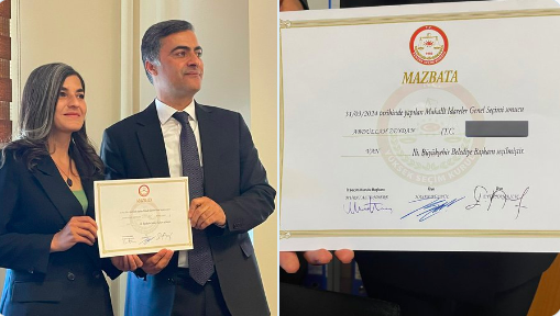 Van | Abdullah Zeydan ve Neslihan Sedal mazbatalarini aldi