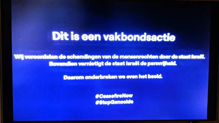 Televîzyona VRT ya Belçîkayê di wesana Eurovisionê de Îsraîl protesto kir