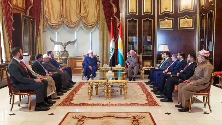 Serok Barzanî heyeta ji alimên dînî pêk dihat qebûl kir