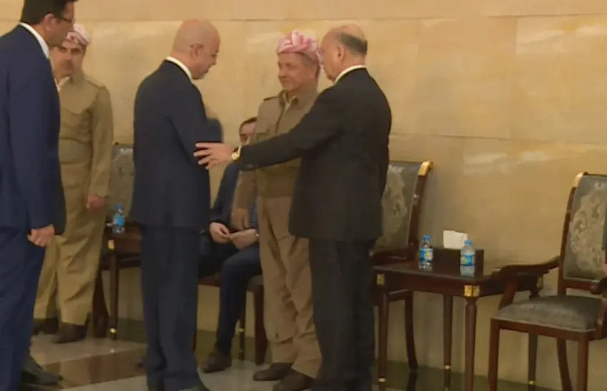 Serok Barzanî besdarî behiya hevjîna Fûad Hisên bû