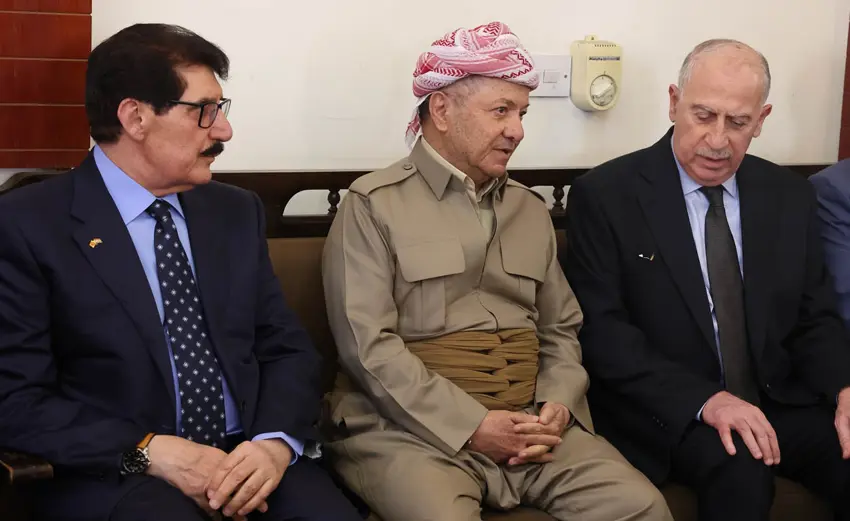 Serok Barzanî besdarî merasîma hewariya Ebdulezîz Nuceyfî bû