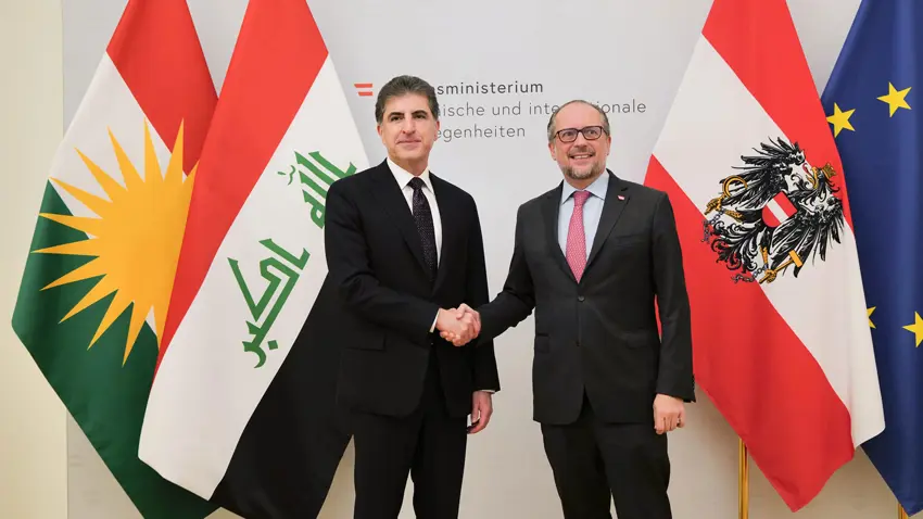 Nêçîrvan Barzanî bi Wezîrê Derve yê Avusturya re civiya