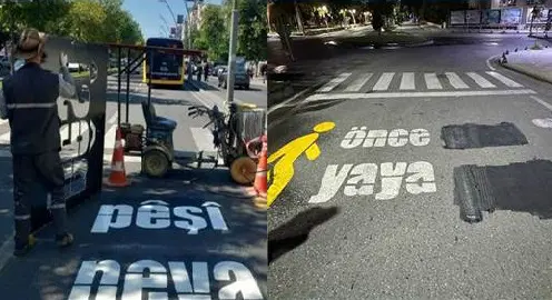 Li Batmanê jî nivîsên trafîkê yên Kurdî hatin jêbirin