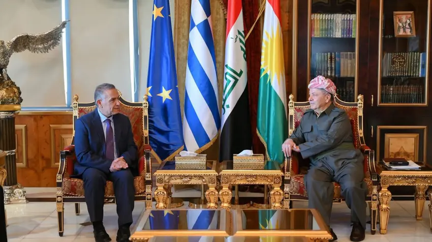 Mesud Barzani, Yunanistan’ın Irak Büyükelçisini kabul etti