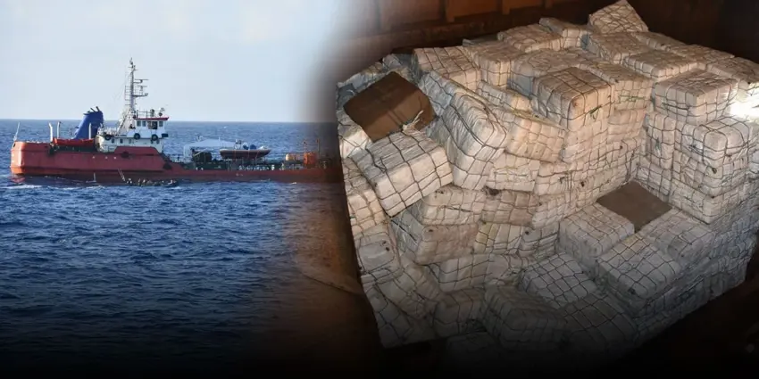 Fransiz donanmasinin baskin yaptigi Türk gemisinde 9 ton kokain yakalandi! 