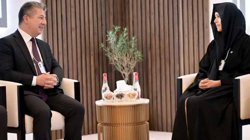 Mesrûr Barzanî bi Sêx Letîfa Mihemed Bin Rasid Al Mektûm re civiya