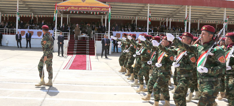 Serok Barzanî besdarî destûrdariya hêzên Zêrevanî bû