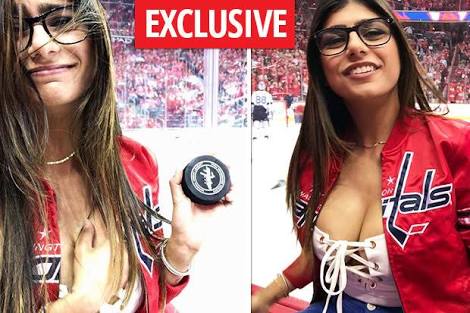 Mia Khalifa, buz hokeyi izlerken büyük sok yasadi