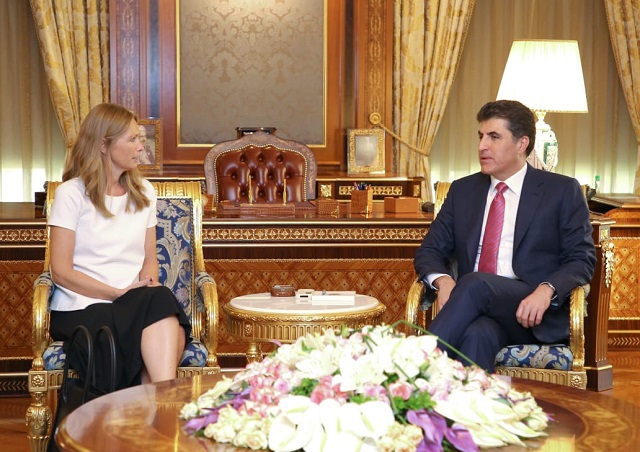 Nêçîrvan Barzanî li gel Balyoza Norwecê civiya