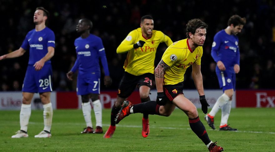Watford bi çar golan Çêlsî asteng kir