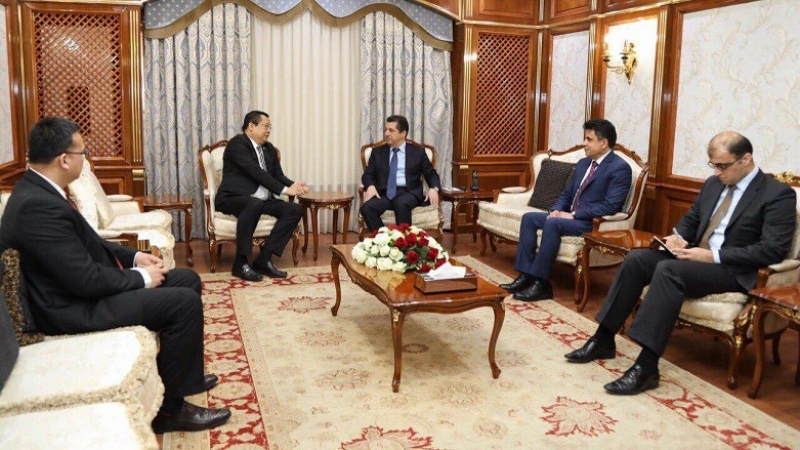Filipinler heyeti Mesrur Barzani ile bir araya geldi