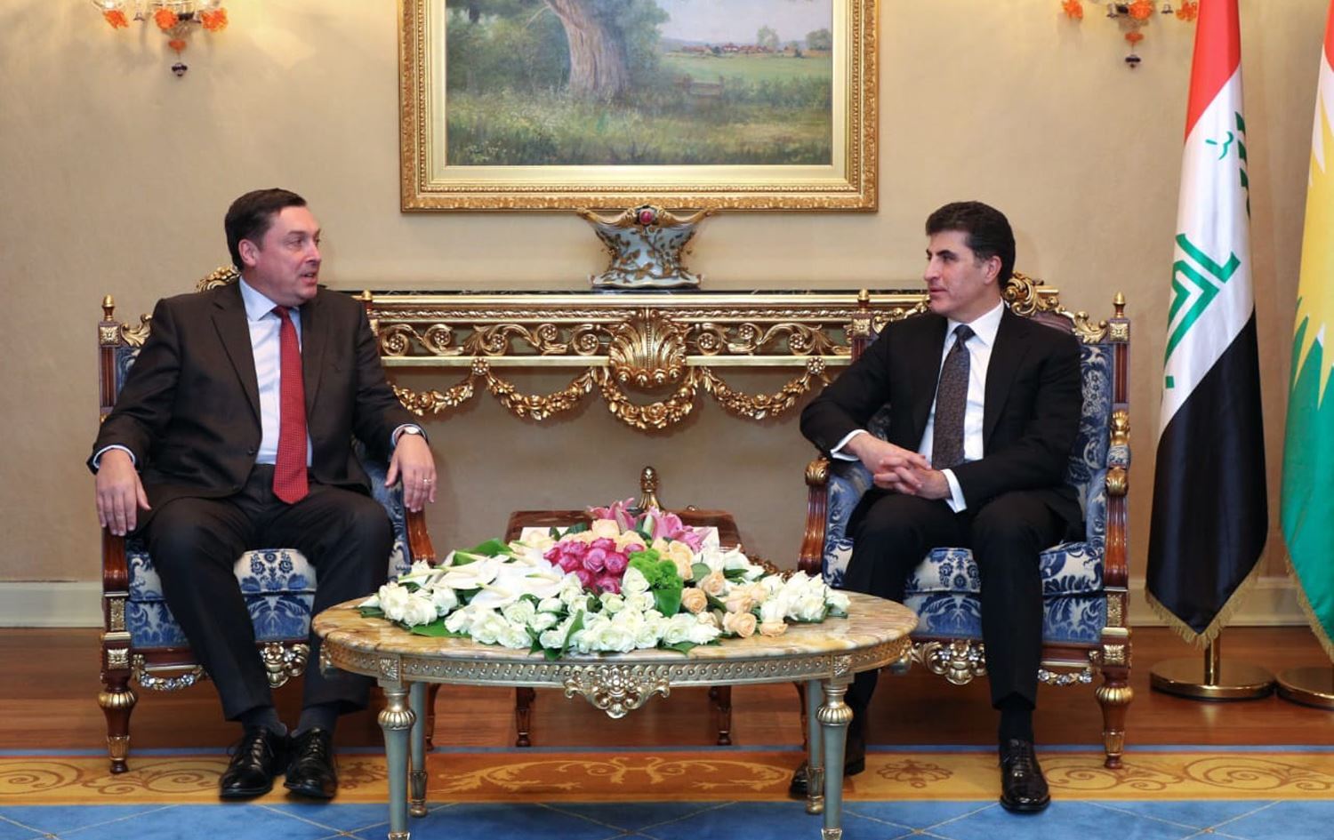 Nêçîrvan Barzanî û Balyozê Brîtanyayê li ser rewsa Sûriye û Iraqê axivîn