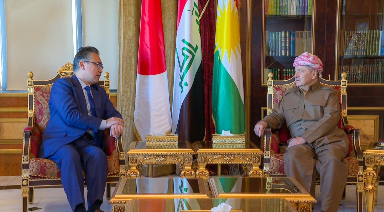 Serok Barzanî, Balyozê Japonyayê yê Bexdayê qebûl kir