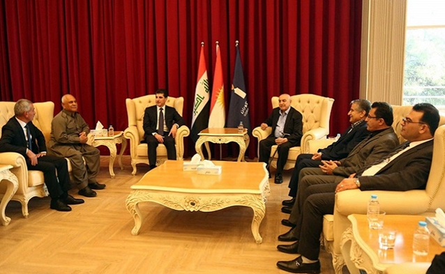 Nêçîrvan Barzanî û herdu cîgirên xwe serdana YNK û Tevgera Goran kirin