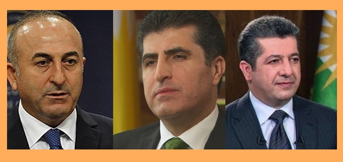 Serok û Serokwezîrê Kurdistanê bi Çavusoglu re axivîn