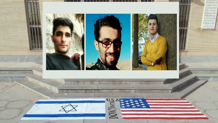 3 xwendekarên Kurd ên pêlî ala Amerîka û Îsraîlê nekirin hatin girtin