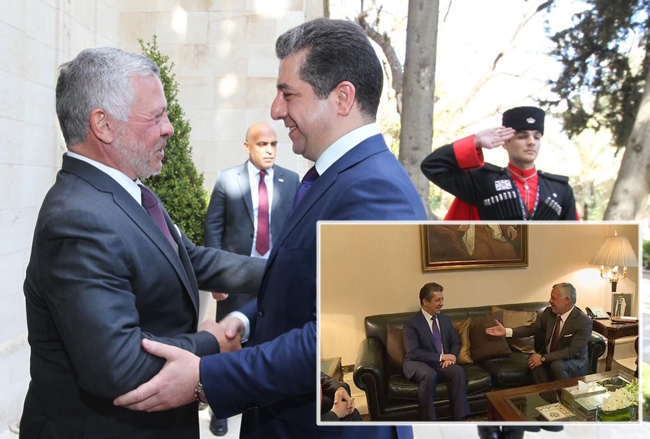 VIDEO | Mesrur Barzanî li Urdinê bi protkoleke asta bilind hat pêswazîkirin