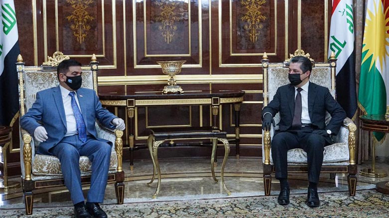 Mesrur Barzanî bi wezîrê Iraqê re vegera Pêsmerge bo navçeyên Kurdistanî gotûbêj kir