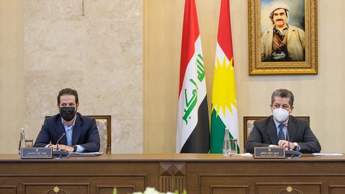 Barzanî bi heyeta muzakereyê ya bo Bexdayê re civiya