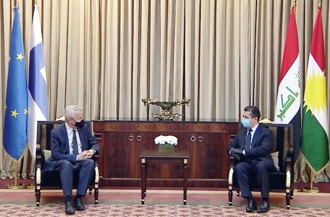 Serokwezîr Barzanî bi Wezîrê Derve yê Fînlandayê re civiya