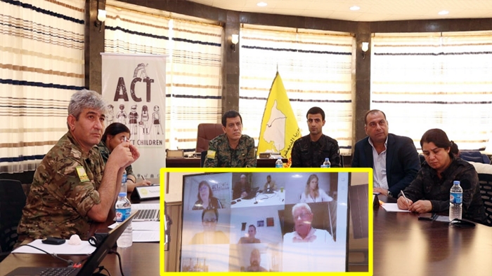 Nûnera NY peymana 'qedexekirina leskerên zarok' bi HSD û Rêveberiya Rojava re gotûbêj kir