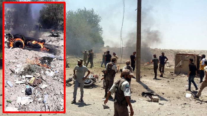 Li Serêkaniyê otomobîlek hat teqandin: Kustî û birîndar hene