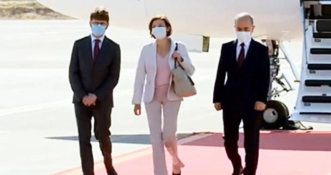 Wezîra Berevaniya Fransayê li Hewlêrê ye