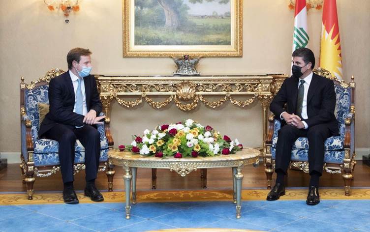 Nêçîrvan Barzanî bi Balyozê Brîtanya yê Iraqê Stephen Hickey re civiya