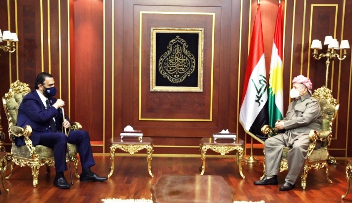 Serok Barzanî pêswazî li Sêx Kesnezanî kir