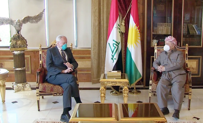 Serok Barzanî bi Jeffrey re dîyaloga navbera Kurdên Rojava gotûbêj kir