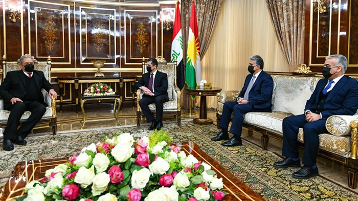 Mesûr Barzanî bi Serokê Asayîsa Iraqê re bicihanîna rêkeftina Singalê gotûbêj kir