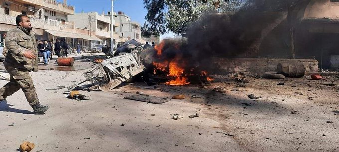Li Serê Kaniyê otomobîlek hat teqandin: 4 kustî, 8 birîndar...