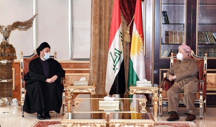 Serok Barzanî pêswazî li Emar Hekîm kir