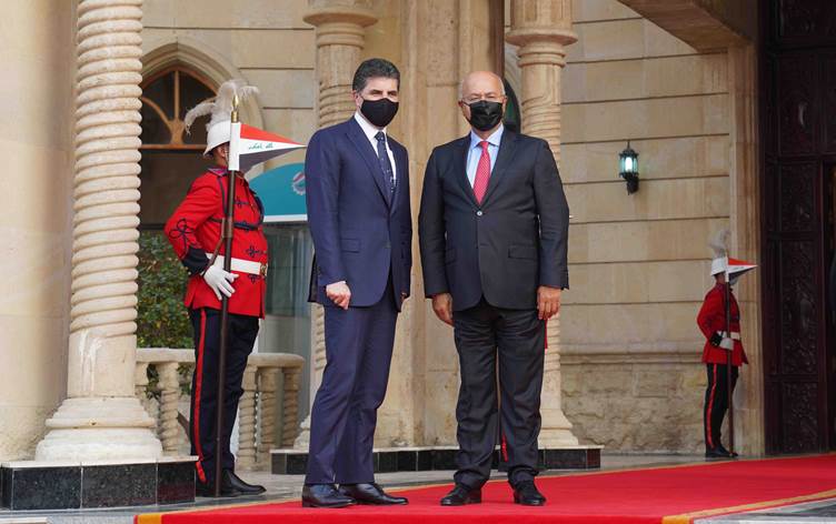 Neçirvan Barzanî bi serokomar Berhem Salih re civiya