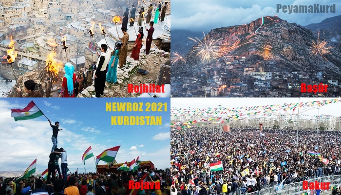 Li her çar parçeyên Kurdistanê Newroz bi cos hat pîrozkirin!