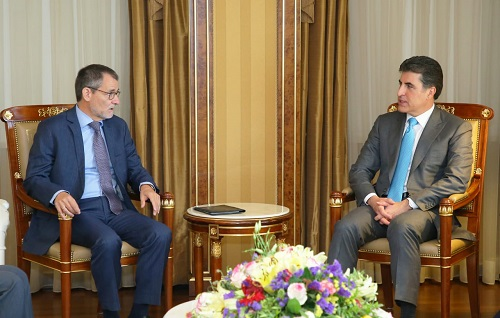 Nêçîrvan Barzanî bi Balyozê Almanya li Iraqê Ole Diehl re civiya