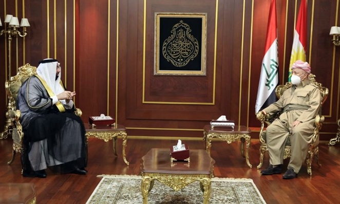 Serok Barzanî pêswazî li Sêxê Semerê El Cerba kir