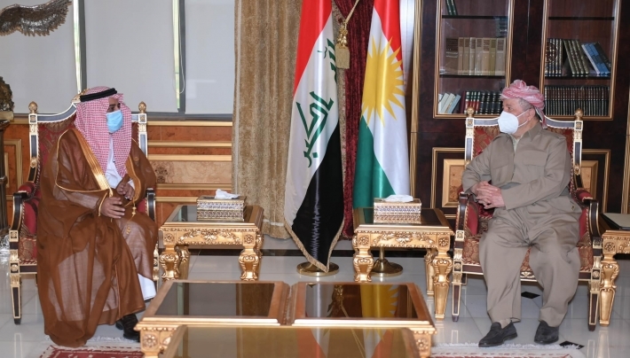 Serok Barzanî Mihemed bin Silêman El Esîrî re civiya