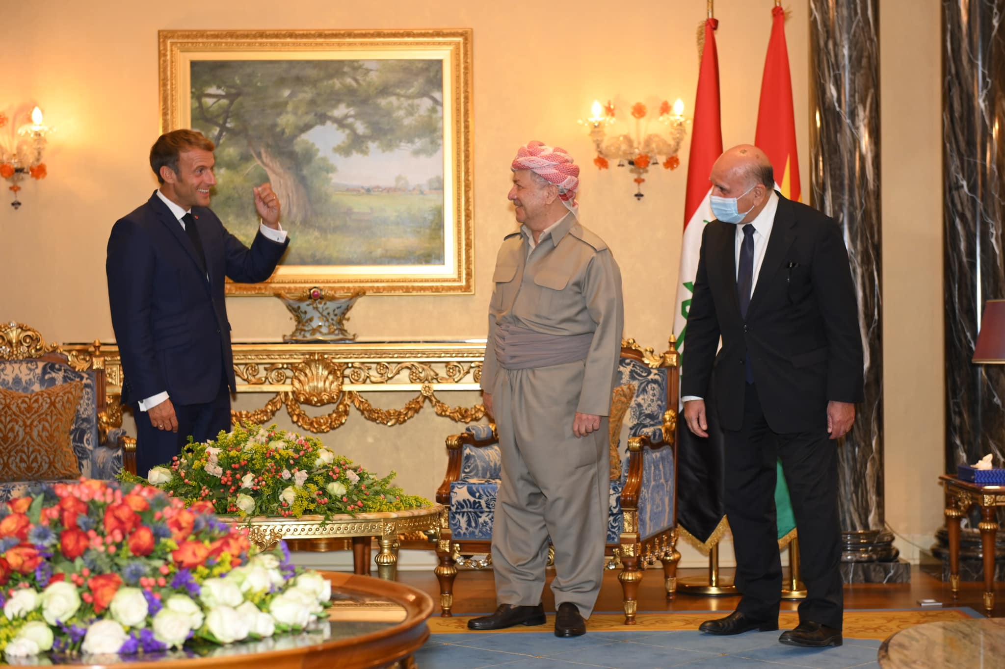 Macron bi peyamekê spasiya Serok Barzanî kir