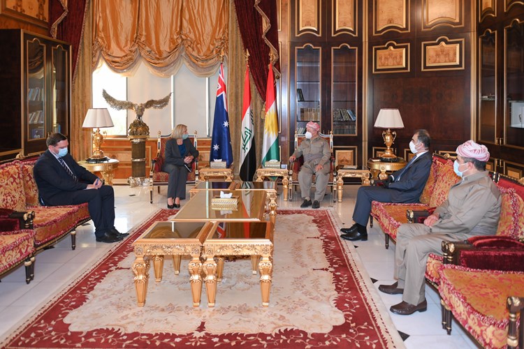 Serok Mesûd Barzanî bi Balyoza Awustralyayê li Iraqê re civiya