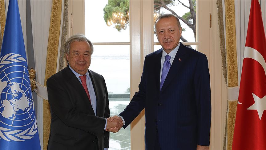 Erdogan sekreterê gistî yê NY Guterres qebûl kir