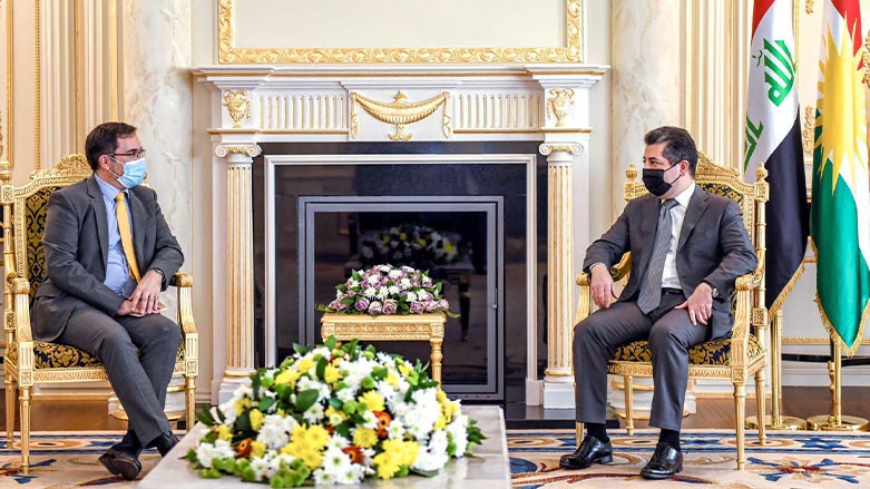 Mesrûr Barzanî pêswazî li balyozê Brîtanyayê kir