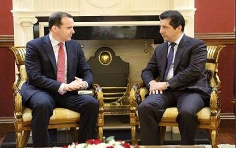 Mesrur Barzanî bi Brett McGurk re civiya