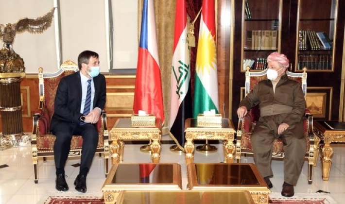 Serok Barzanî pêswazî li balyozê nû yê Komara Çîkê kir