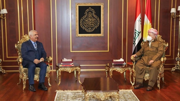 Serok Barzanî bi heyeta HAK-PAR ê re civiya